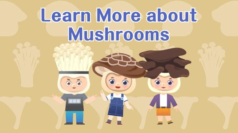 Animation Video on Vegetables (4) Learn More about Mushrooms