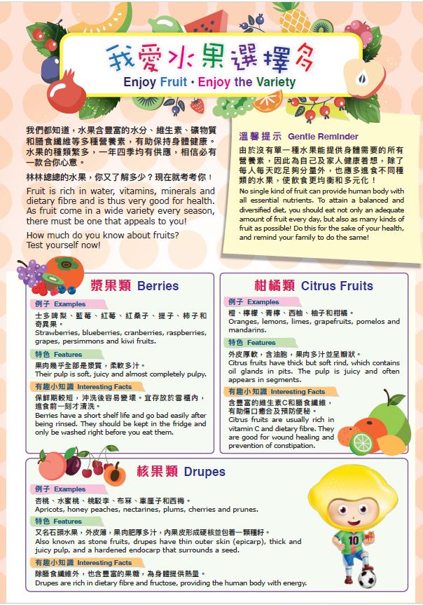 「我愛水果選擇多」單張