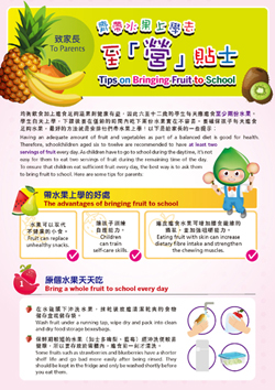 To Parents - Tips on bringing fruit to school